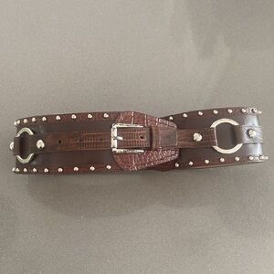 Calvin Klein Small Leather Studded Waist Belt